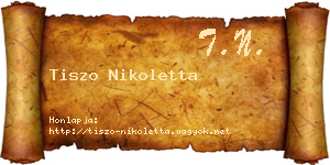 Tiszo Nikoletta névjegykártya